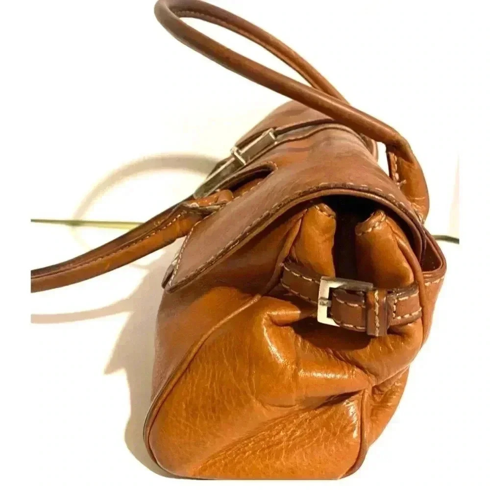 Michael Kors brown distressed leather satchel handbag - Picture 4 of 11